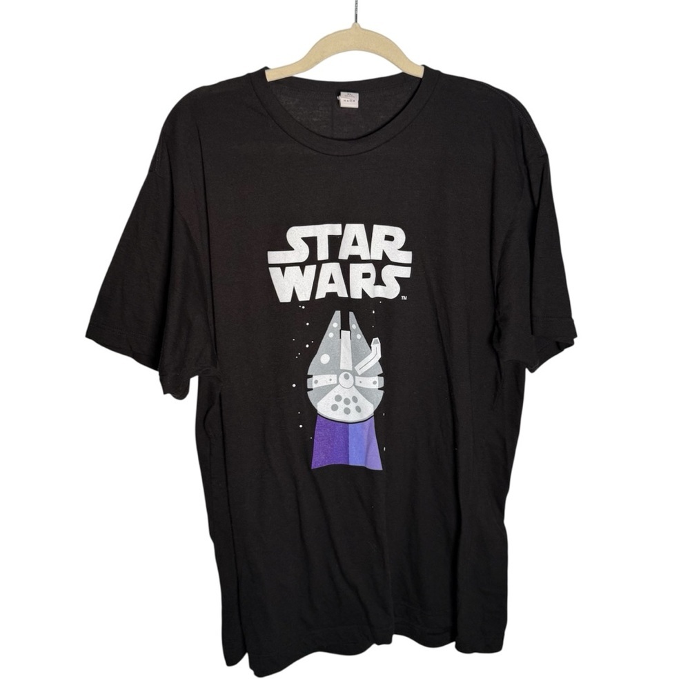 Star Wars Night At Coors Field Black Purple and White Men’s T-Shirt Size XL